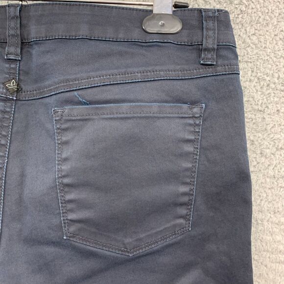 Prana Slim Straight Leg Jeans Women 10‎ Blue Pockets Waxy Stretch v43 - Picture 7 of 13